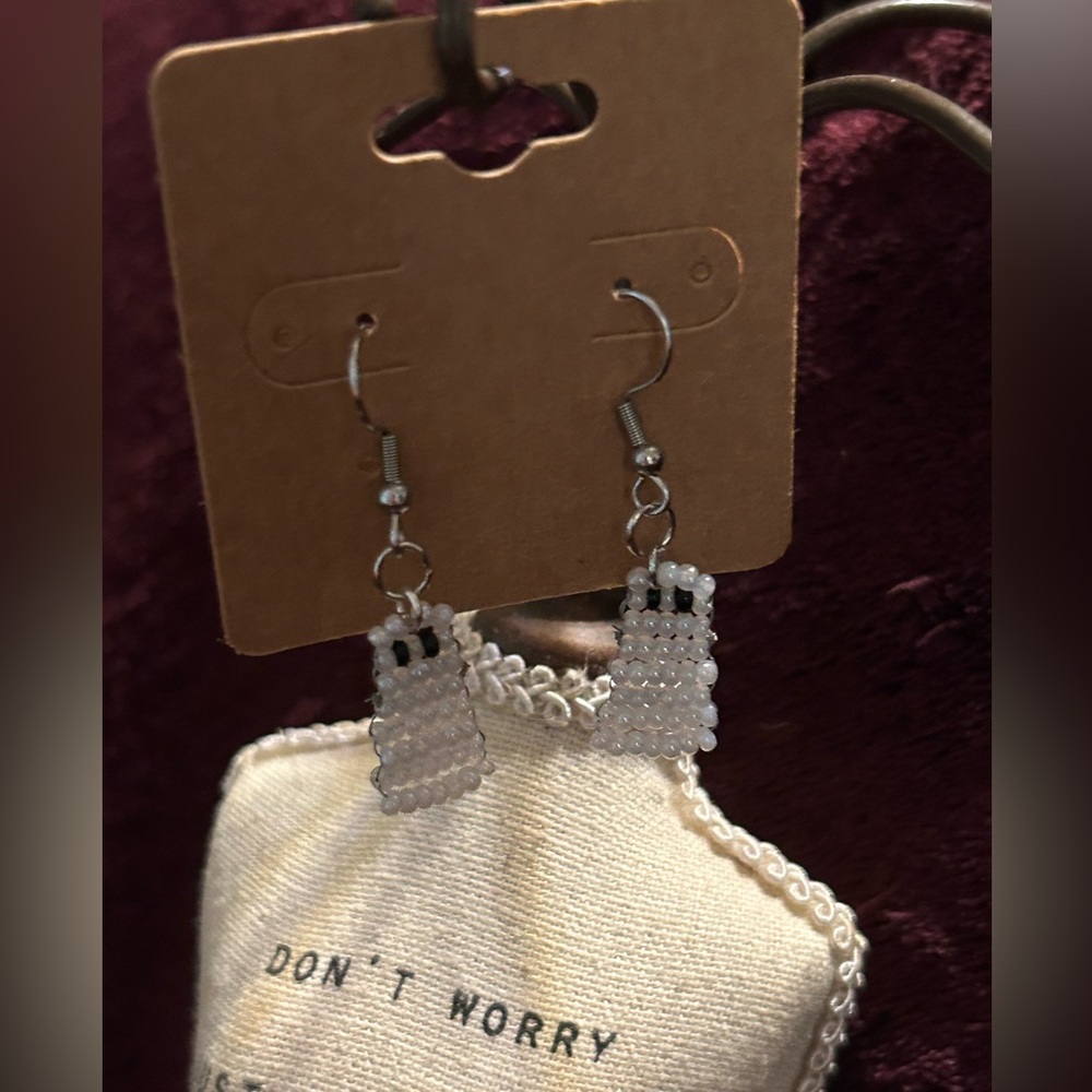 Handmade ghost earrings